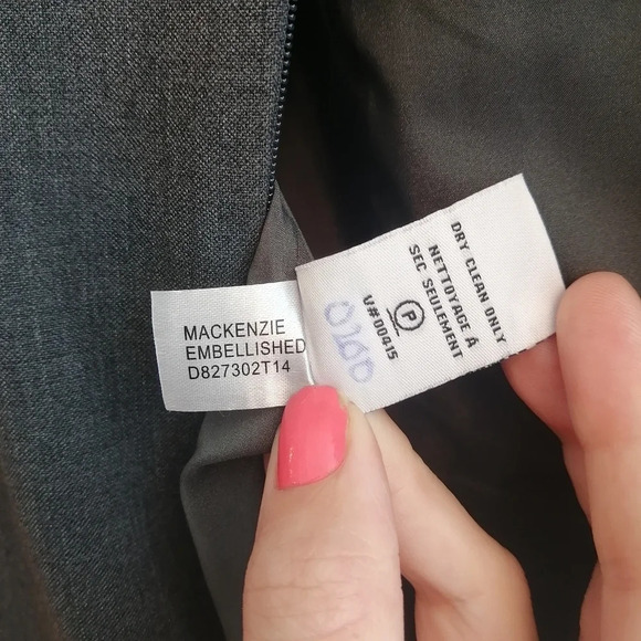 Diane Von Furstenberg Mackenzie Sheath Dress Embellished Jewel Neckline Gray 10 - Picture 13 of 14